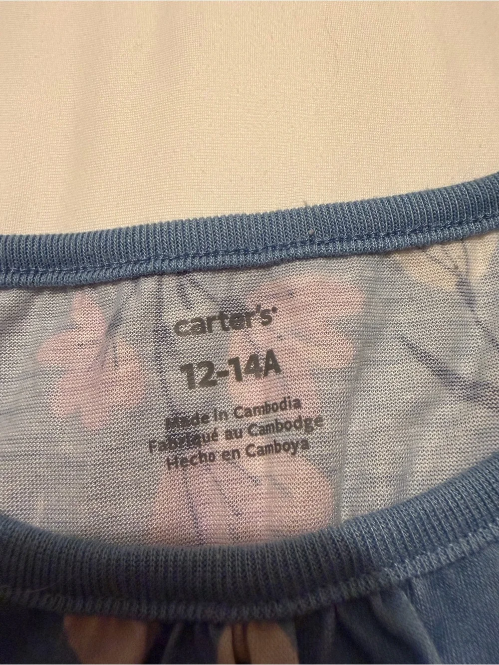 Carter's Blue Floral Long-Sleeve Girls' Nightgown